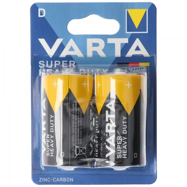 Varta Batterie Zink-Kohle Mono D R20 1,5V 6000mAh 2er Pack