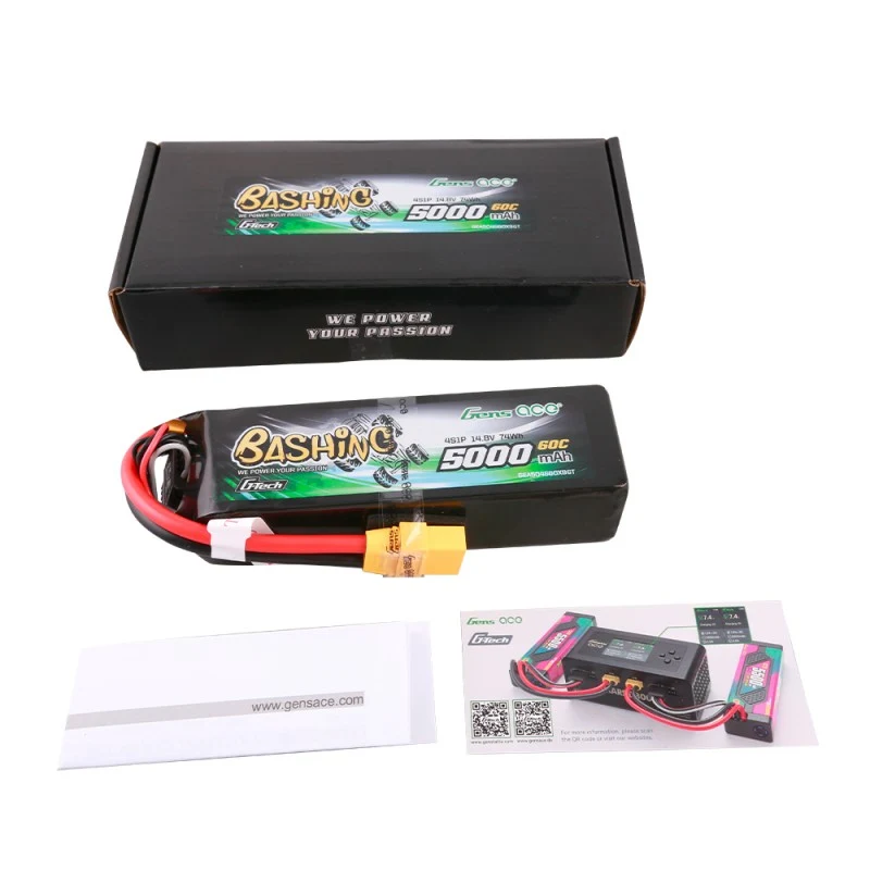 Gens ace G-Tech 5000 mAh 14,8 V 4S1P 60C Lipo-Akku mit XT90 Plug-Bashing-Serie