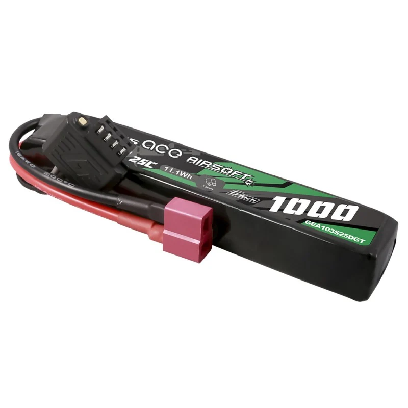 Gens ace G-Tech 25C 1000 mAh 3S1P 11,1 V Airsoft Lipo Akku mit T-Stecker