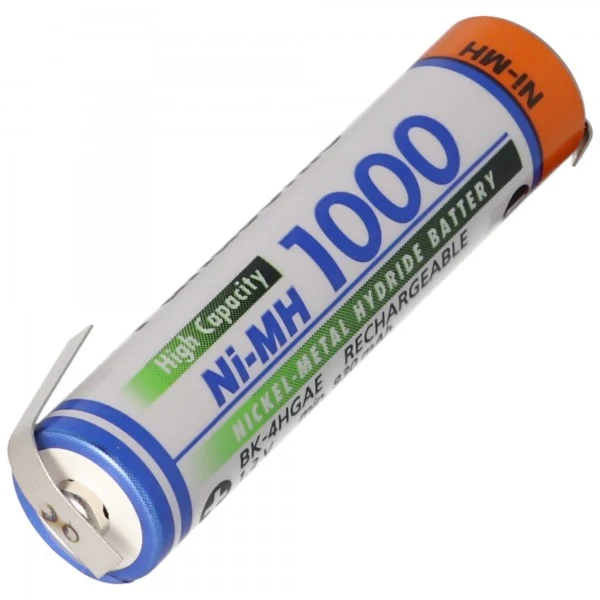 Panasonic BK-4HGAE Micro AAA HR-4U NiMH Akku mit Lötfahne Z-Form