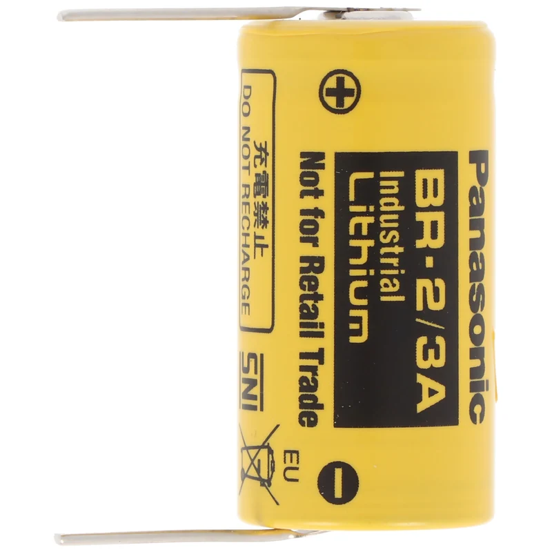 Panasonic BR-2/3A Lithium Batterie 3 Volt mit Lötpaddel zum Einlöten