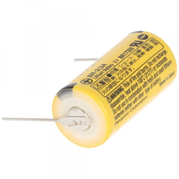 Panasonic BR-2/3A Lithium Batterie 3 Volt mit Lötpaddel zum Einlöten