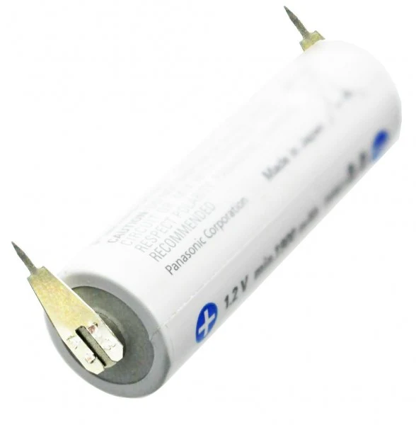 Panasonic eneloop Mignon AA mit 1er Print Kontakten auf dem Minuspol und Pluspol zur Printmontage