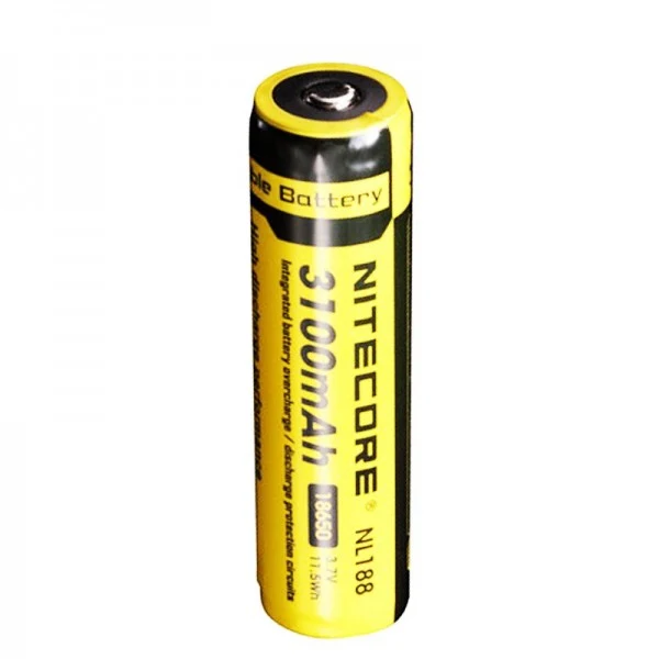 NiteCore 18650 Li-Ion Akku für LED Taschenlampen NL188 mit 3100mAh