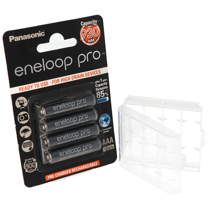 Panasonic eneloop Pro Micro Akku AAA NiMH 1,2V, 900mAh HR-4UWX 4er + Box