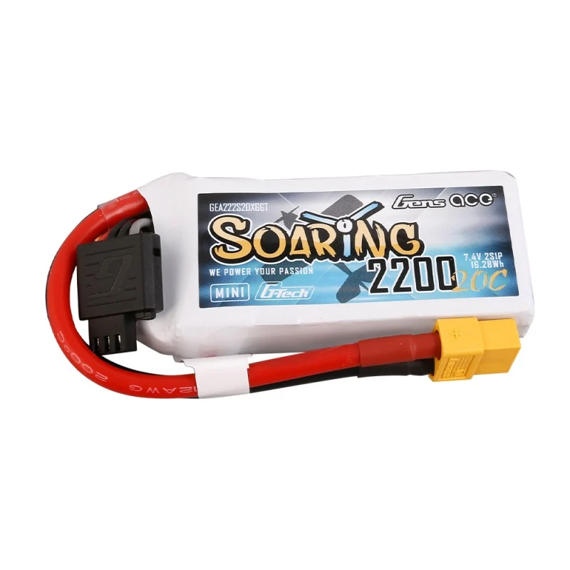 Gens Ace G-Tech Soaring Mini 2200mAh 7,4V 20C 2S1P Lipo Akkupack XT60