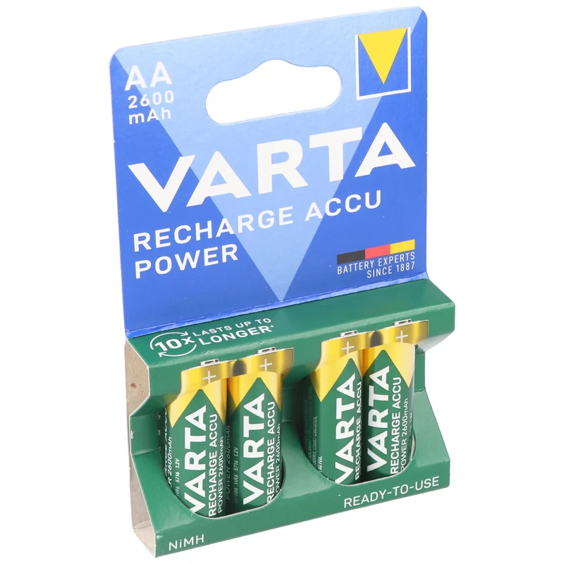 VARTA Akkus AA 1,2V 2600mAh Mignon AA LR6 4er Blister