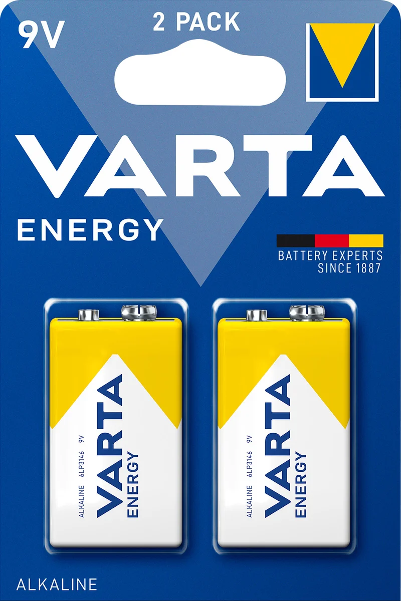 Varta Energy Batterie Alkaline E-Block 6LR61 9V 2er Pack