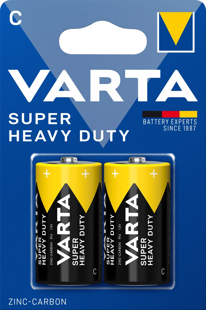 Varta Batterie Zink-Kohle Baby C R14 1,5V 2er Pack