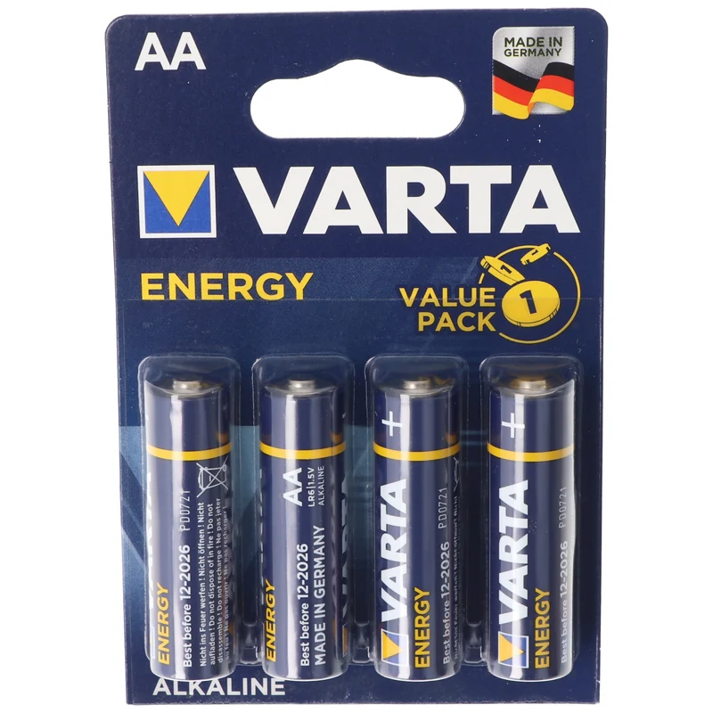 Varta Energy Batterie Alkaline Mignon AA LR06 1,5V 4er Pack