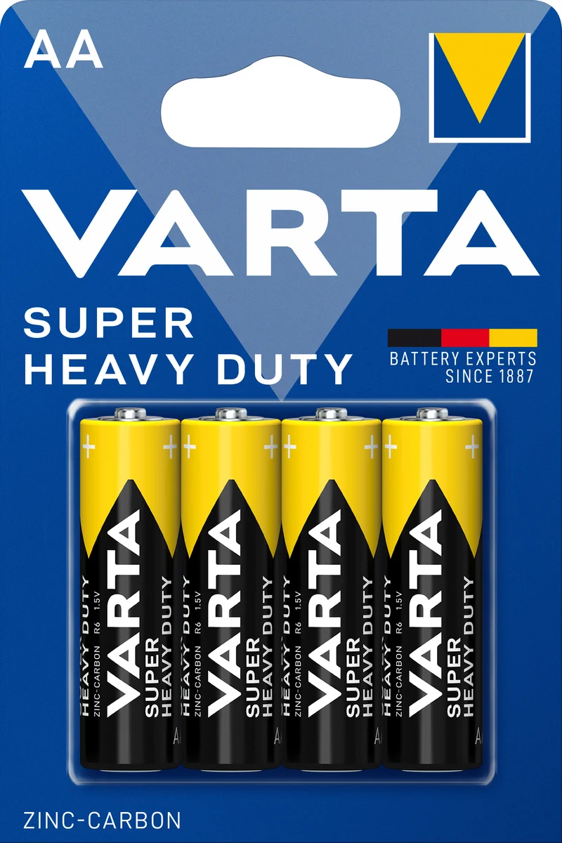 Varta Batterie Zink-Kohle Mignon AA R6 1,5V 4er Pack