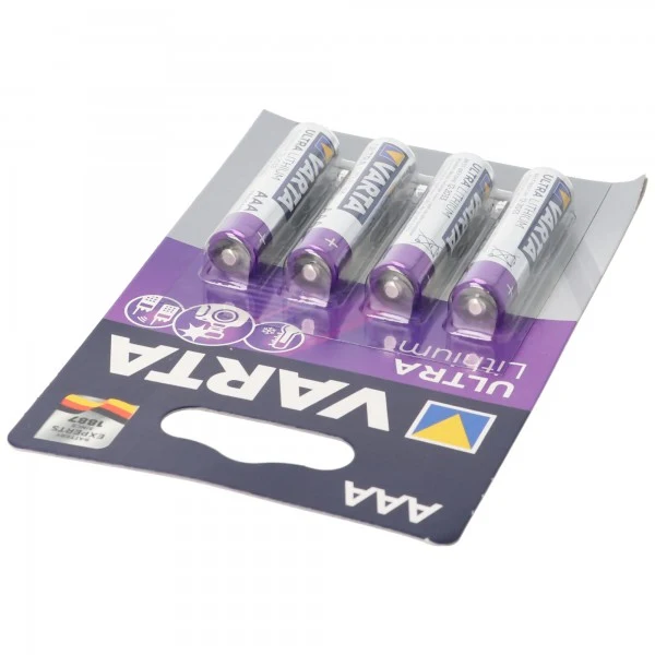 Varta Lithium Batterie AAA FR03 6103 Varta Ultra Lithium 1,5V 4er-Blister