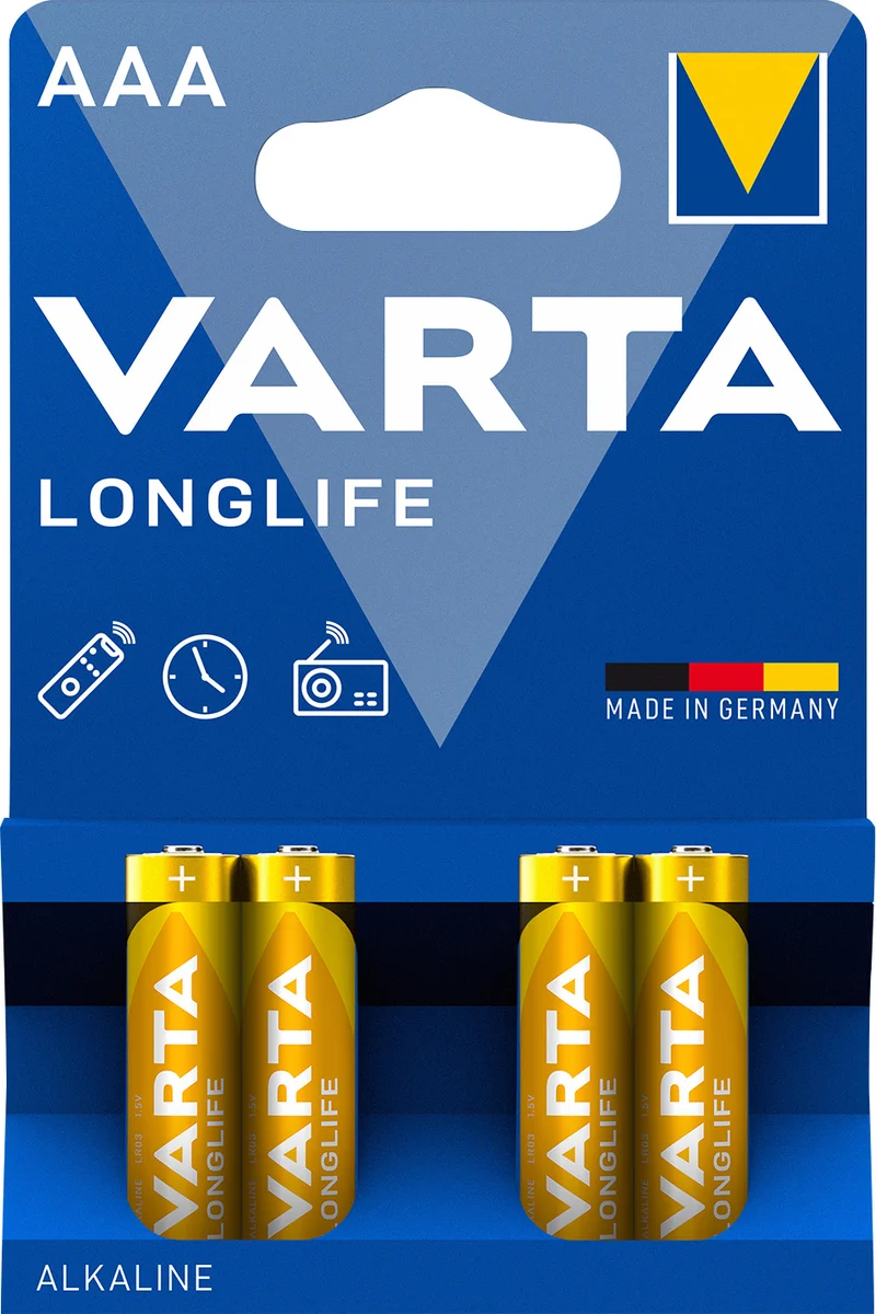 Varta Batterie Alkaline AAA LR03 1,5V Blister (4-Pack)