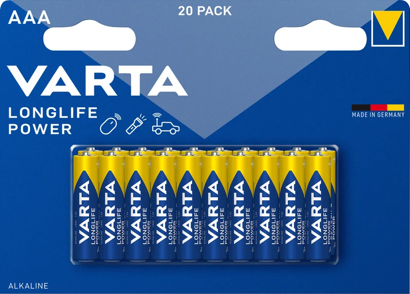 Varta Batterie Alkaline AAA LR03 1,5V Blister (20-Pack)