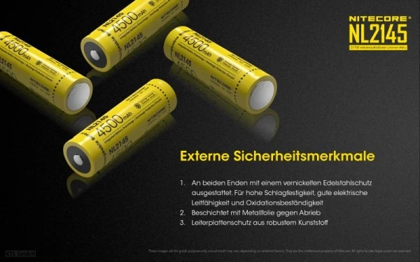 Nitecore NL2145 21700 3,7V 4500mAh Li-Ion Akku