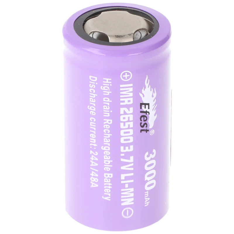 Efest IMR 26500 3,7V 3000mAh Pluspol flach Li-Ion Akku