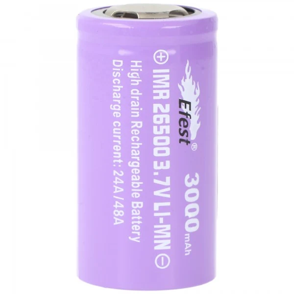 Efest IMR 26500 3,7V 3000mAh Pluspol flach Li-Ion Akku