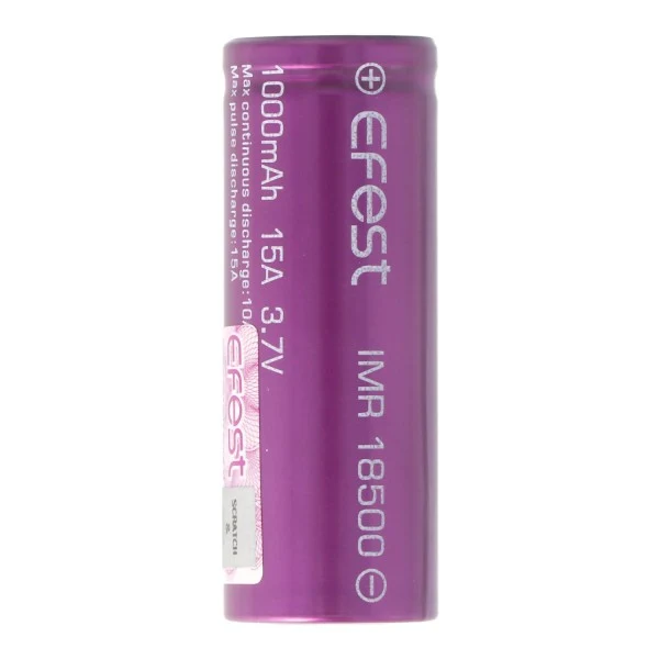 Efest Purple IMR18500 13,7V 1000mAh Pluspol flach ungeschützt Li-Ion Akku