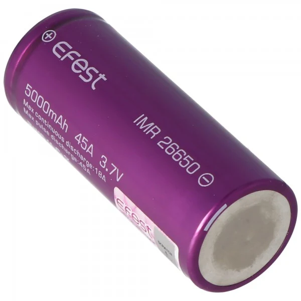 Efest Purple IMR26650 3,7V 5000mAh ungeschützt Li-Ion Akku