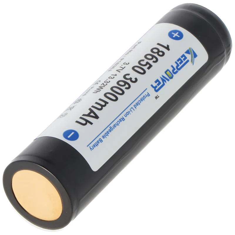 Keeppower 18650 3,7V 3600mAh mit Schutzelektronik Li-Ion Akku
