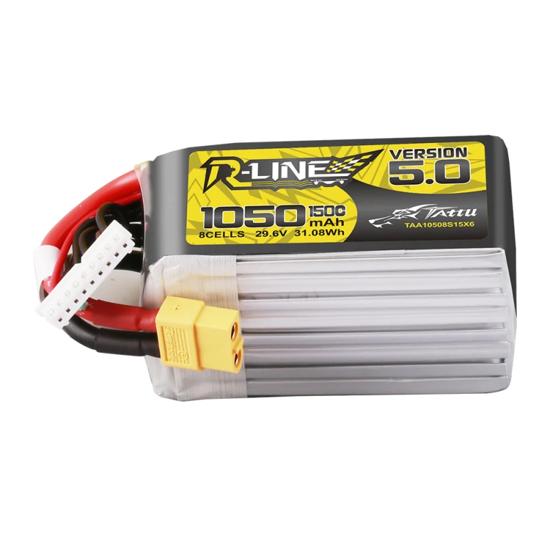 Tattu R-Line Version 5.0 8S 1050mAh 29,6V 150C 8S1P XT60 Lipo Akku