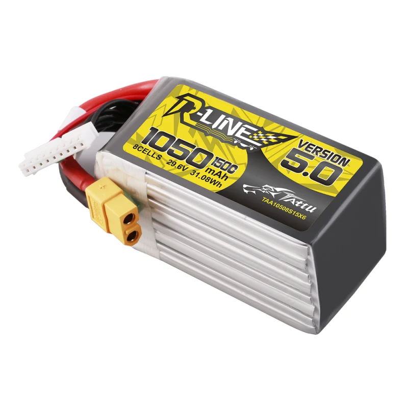 Tattu R-Line Version 5.0 8S 1050mAh 29,6V 150C 8S1P XT60 Lipo Akku