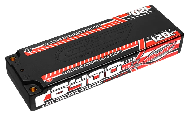 Team Corally C-49610 Voltax 120C Lipo Hv Battery 6400 Mah 7.6V Lcg Stick 2S 4Mm Bullit
