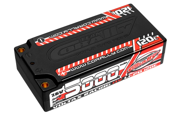 Team Corally C-49605 Voltax 120C Lipo Hv Battery 5000 Mah 7.6V Shorty 2S 4Mm Bullit