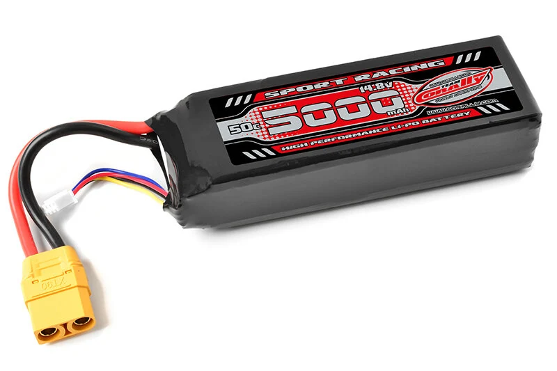 Team Corally Power Racing 4S 5000mAh 14,8V 50C XT90 Semi-Soft Case LiPo Akku