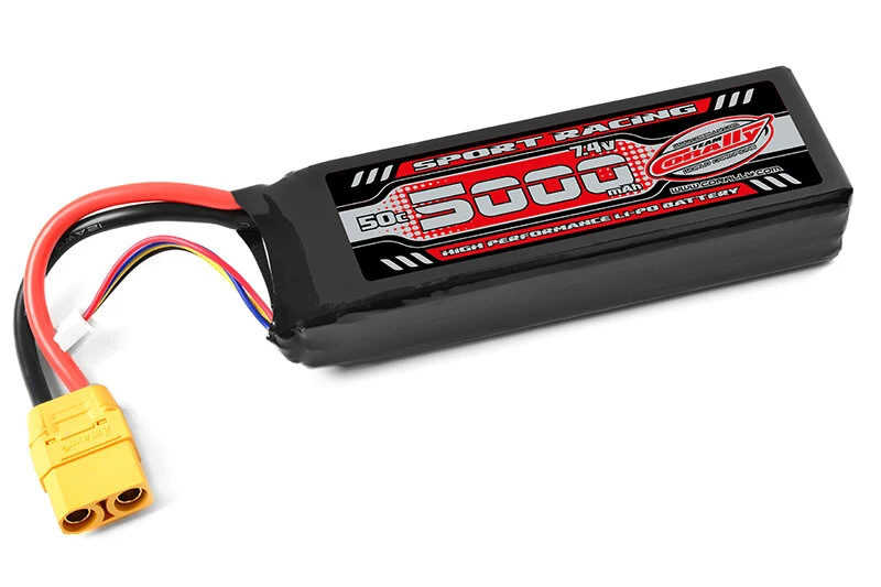 Team Corally Power Racing 2S 5000mAh 7,4V 50C XT90 Semi-Soft Case LiPo Akku
