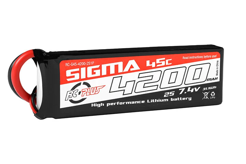 RC Plus Sigma 2S 4200mAh 45C 2S1P 7.4V XT60 LiPo Akku