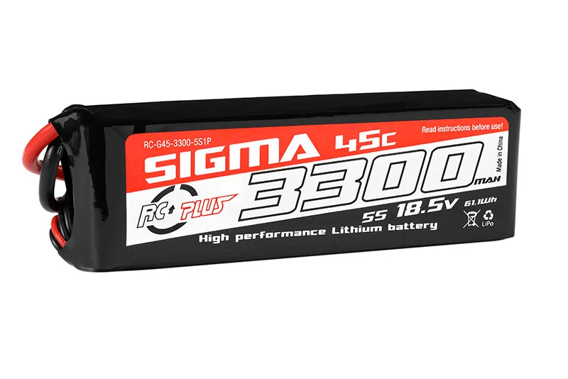 RC Plus Sigma 5S 3300mAh 45C 5S1P 18.5V XT60 LiPo Akku