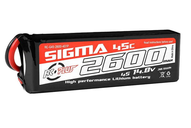 RC Plus Sigma 4S 2600mAh 45C 4S1P 14.8V XT60 LiPo Akku