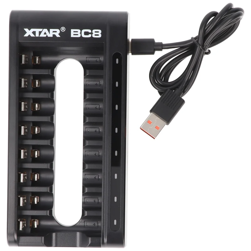 Xtar BC8 Schnell-Ladegerät Li-Ion 1,5V NiMH 1,2V Akkus AA AAA