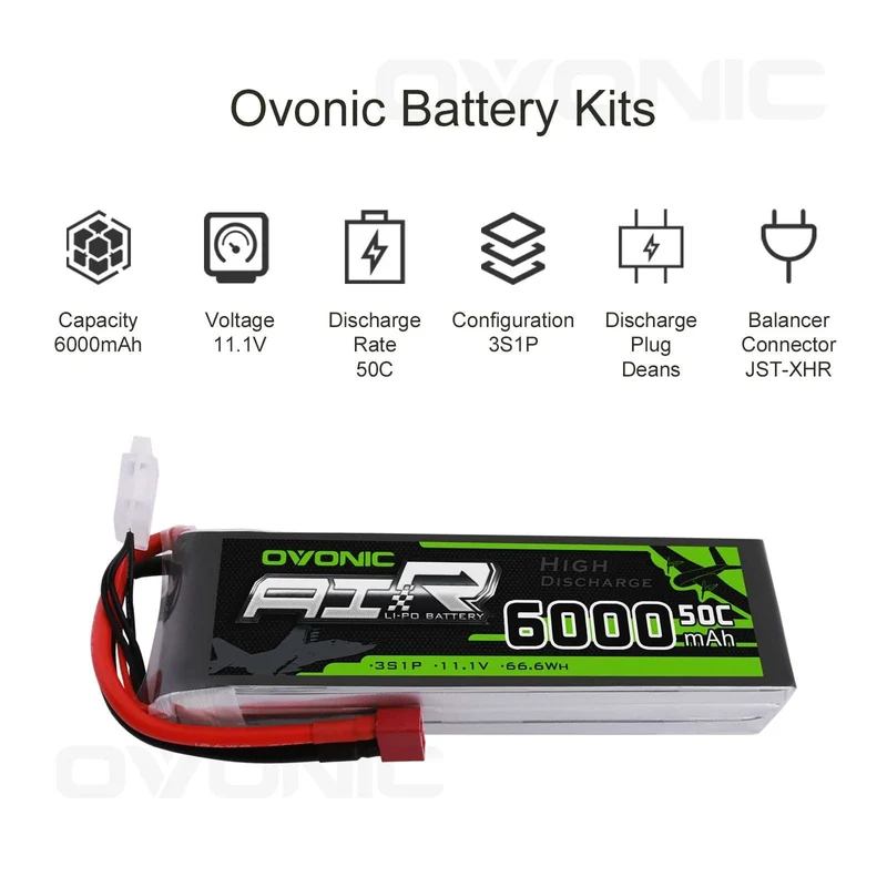 Ovonic Air 3S 6000mAh 11,1V 50C Deans/T-Stecker LiPo Akku