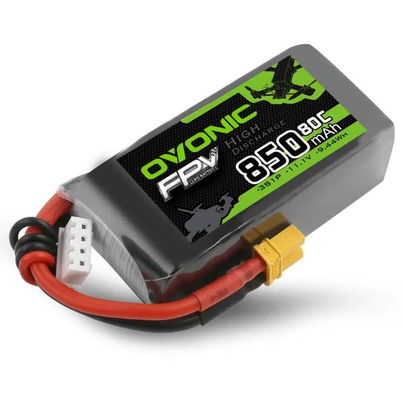 Ovonic FPV 3S 850mAh 11,1V 80C XT30 Lipo Akku (4 Stück)