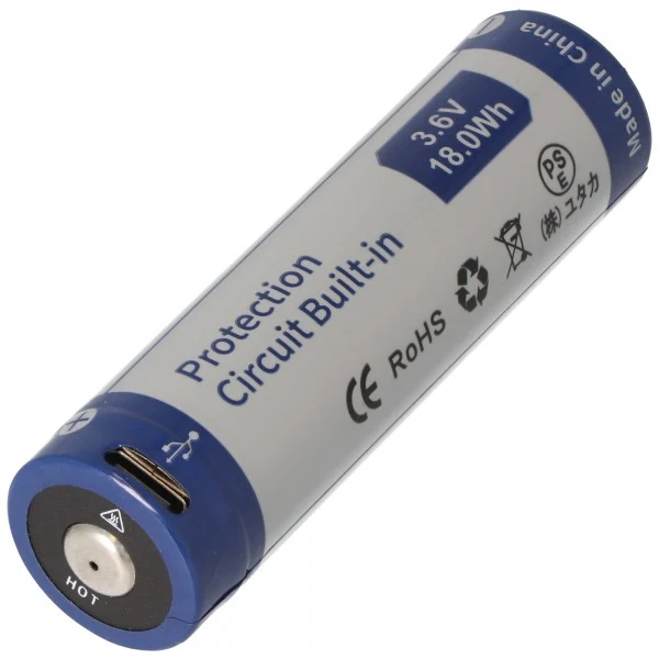 Keeppower 21700 3,7V 5000mAh PCB Schutz inkl. USB-C P2150TC (ohne Kabel) Li-ion Akku