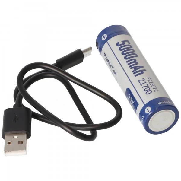 Keeppower 21700 3,7V 5000mAh PCB Schutz inkl. USB-C P2150TC (ohne Kabel) Li-ion Akku
