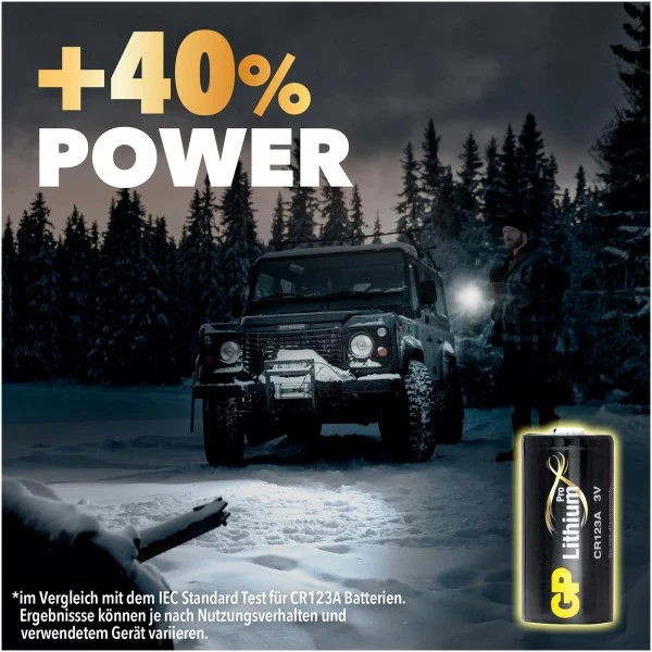 GP Batteries CR123A Batterie GP Lithium Pro 3V 1500mAh (2 Stück)