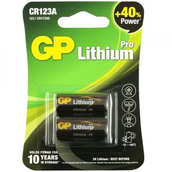 GP Batteries CR123A Batterie GP Lithium Pro 3V 1500mAh (2 Stück)