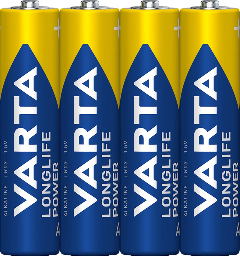 Varta Batterie Alkaline Micro AAA LR03 1,5V Longlife Power (4 Stück)