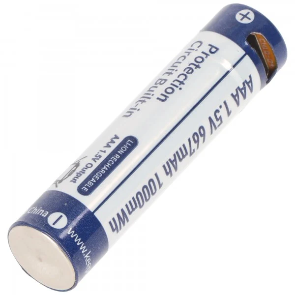 Keeppower AAA 1,5V 667mAh Micro AAA LR03 USB-Ladebuchse (2 Stück)
