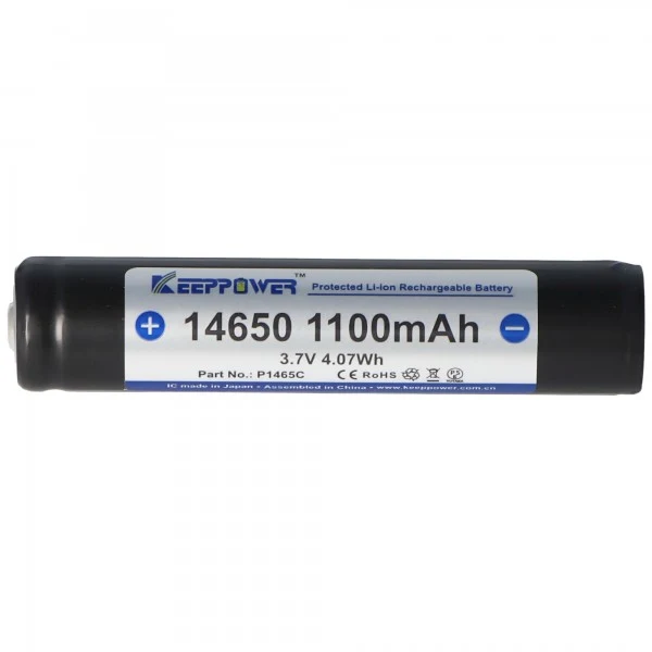 Keeppower 14650 3,7V 1100mAh PCB geschützt Li-Ion Akku
