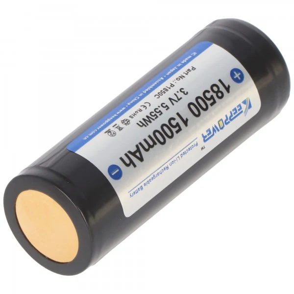 Keeppower 18500 3,7V 1500mAh geschützt Li-Ion Akku