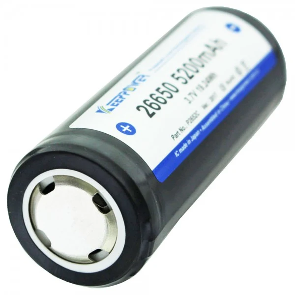 Keeppower 26650 3,7V 5200mAh PCB geschützt Li-Ion Akku