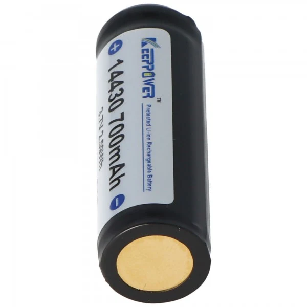 Keeppower 14430 3,7V 700mAh geschützt Li-Ion Akku