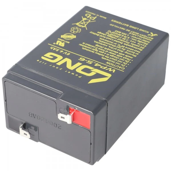 Kung Long WP4.5-6 Blei Akku 6V 4,5Ah mit Faston 4,8mm Steckkontakt