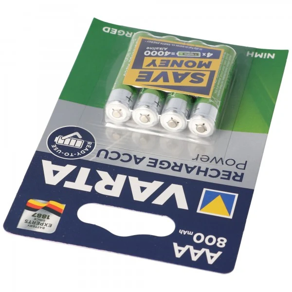 VARTA Ready2use Akku Micro/AAA 56703 800mAh 4er Pack
