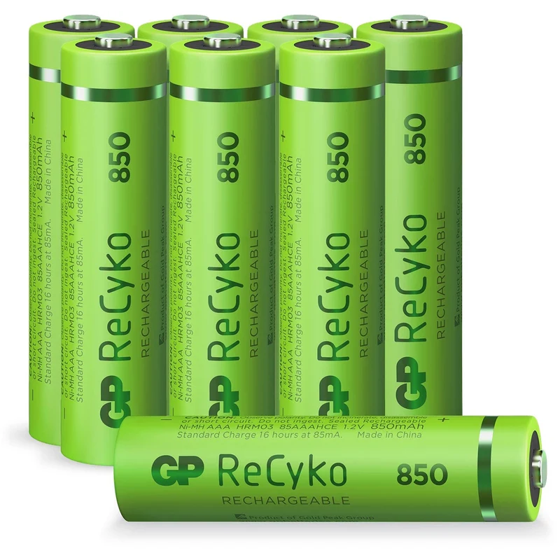 GP Batteries AAA Micro Akku GP NiMH 1,2V 850mAh ReCyko (8 Stück)