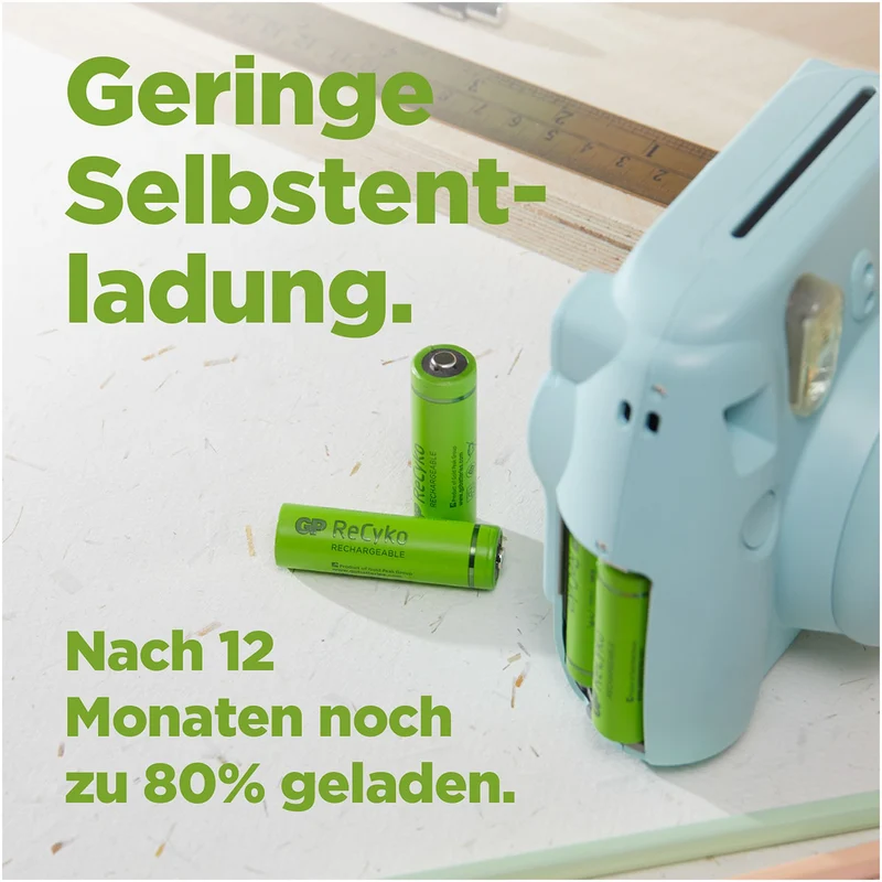 GP Batteries AAA Akku GP NiMH 1,2V 950mAh ReCyko (4 Stück)